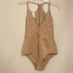 Rare London Nude Lace Bodysuit
